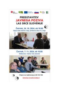 Javni predstavitvi razpisa LAS Srce Slovenije